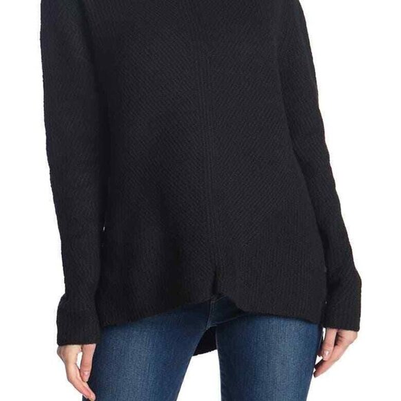 SWEET Romeo BNWT Black Abstract Ribbed Turtleneck - Picture 9 of 9